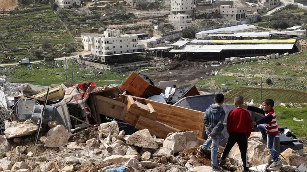 Cisjordanie occupée: L’armée «israélienne» démolit cinq maisons palestiniennes et une ferme